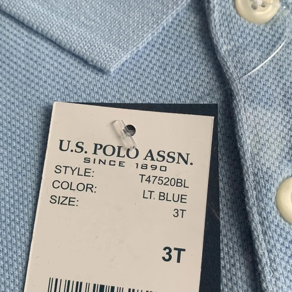 US Polo Assn Toddler Boys School Uniform Polo Light Blue - Picture 6 of 7